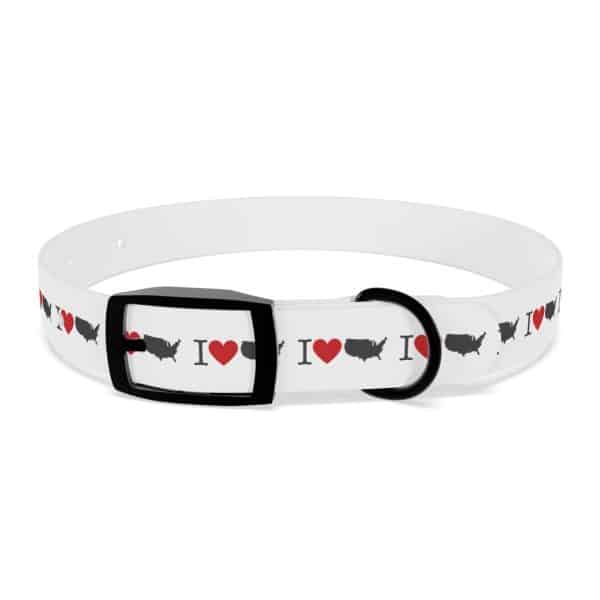 I Love USA Dog Collar