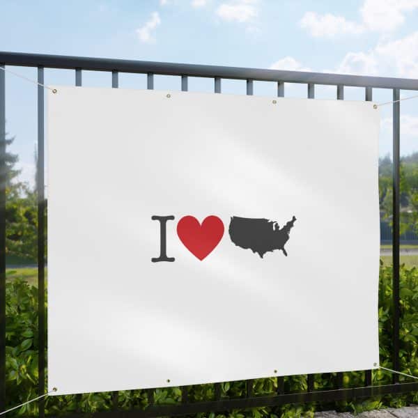 I Love USA Matte Banner - Image 14