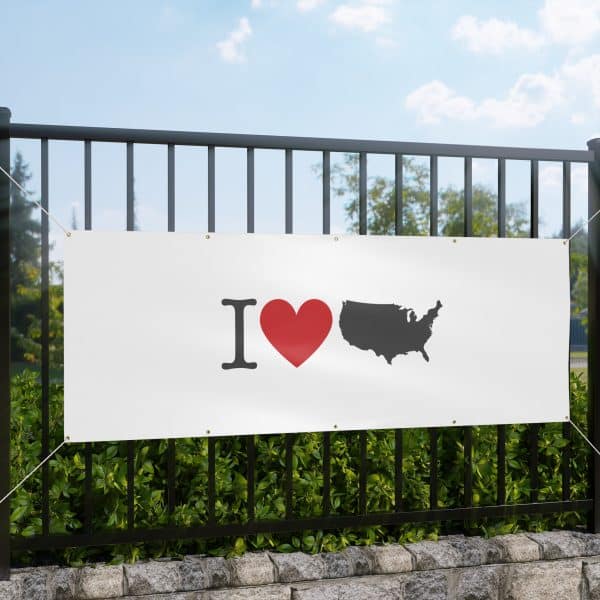 I Love USA Matte Banner - Image 20