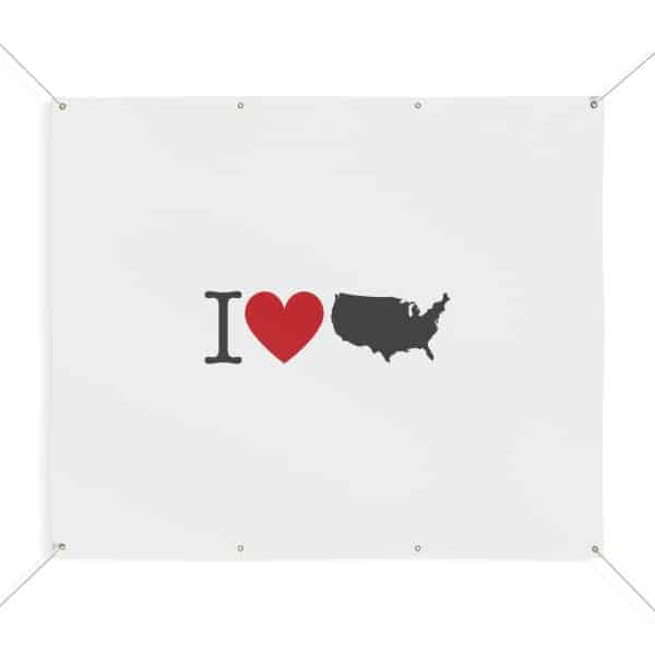 I Love USA Matte Banner - Image 13