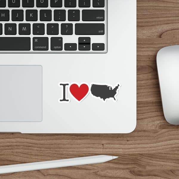 I Love USA Die-Cut Stickers - Image 10