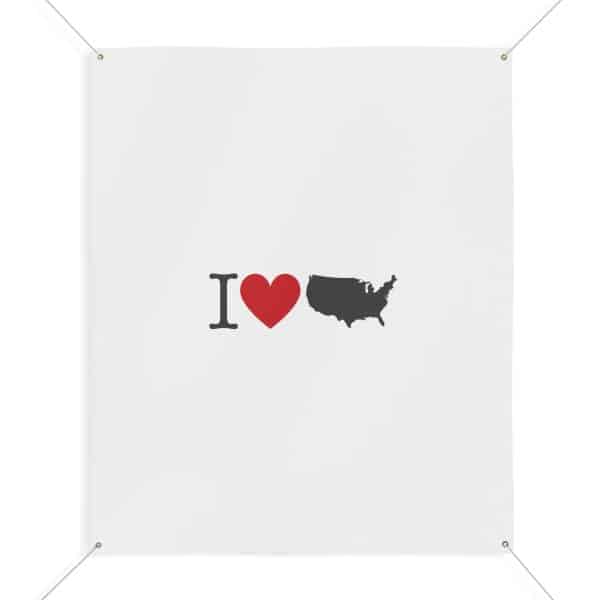 I Love USA Matte Banner - Image 43