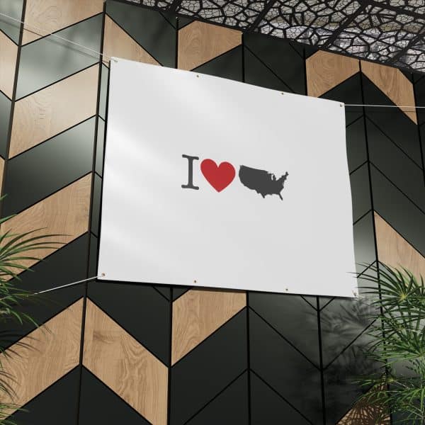 I Love USA Matte Banner - Image 15