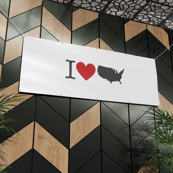 I Love USA Matte Banner - Image 21