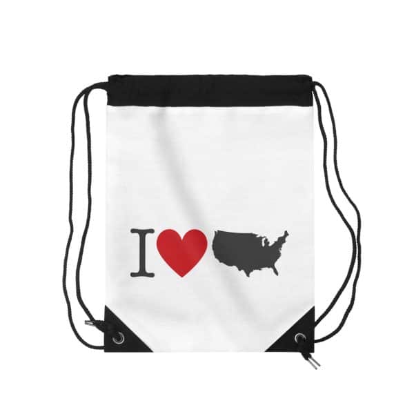 I Love USA Drawstring Bag - Image 2