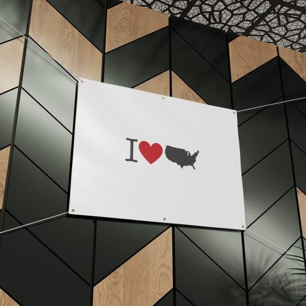 I Love USA Matte Banner - Image 6