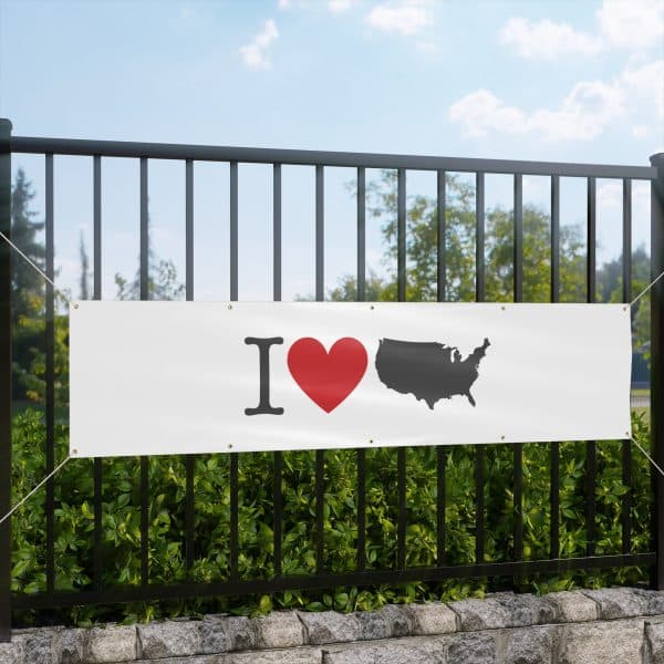 I Love USA Matte Banner - Image 17