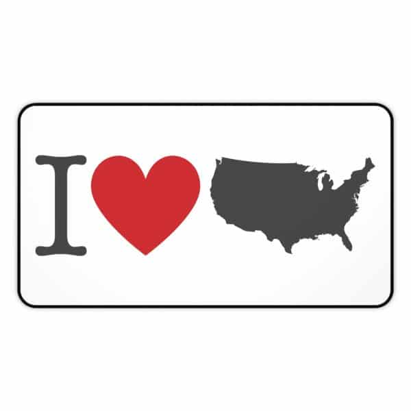 I Love USA Desk Mat - Image 5