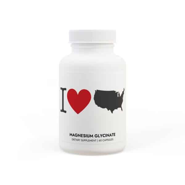 I Love USA Magnesium Glycinate Supplement (60 Capsules)