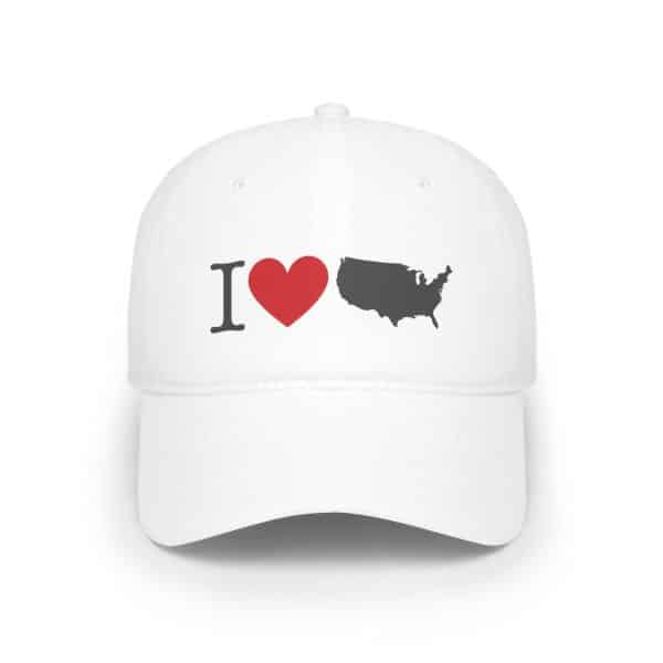 I Love USA Low Profile Baseball Cap - Image 25