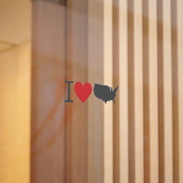 I Love USA Die-Cut Stickers, (DTF) - Image 4