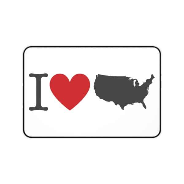 I Love USA Desk Mat