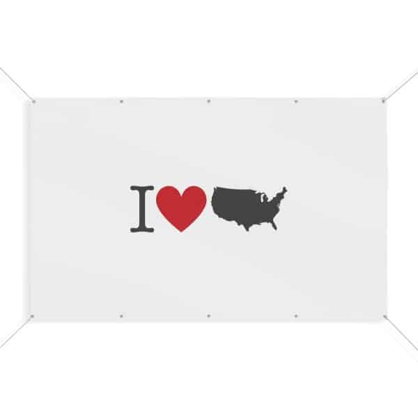 I Love USA Matte Banner - Image 22