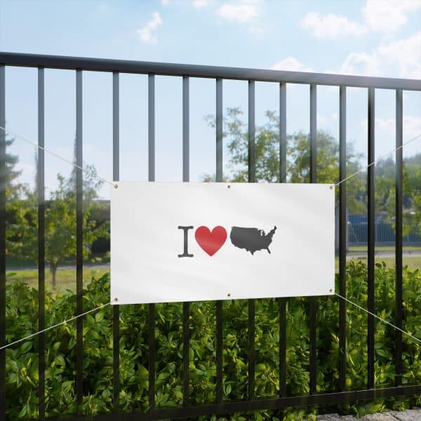 I Love USA Matte Banner - Image 2