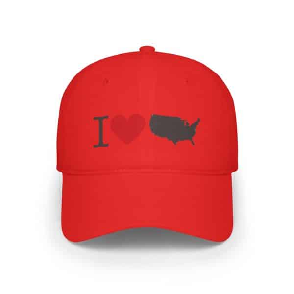 I Love USA Low Profile Baseball Cap