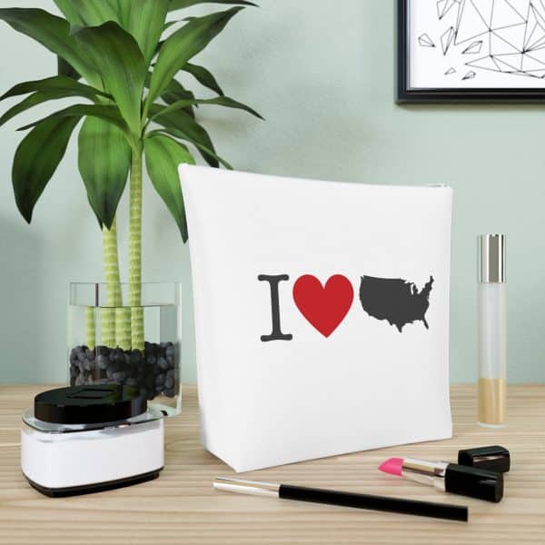 I Love USA Cotton Cosmetic Bag - Image 12