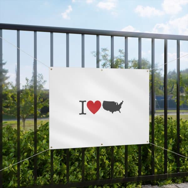 I Love USA Matte Banner - Image 5