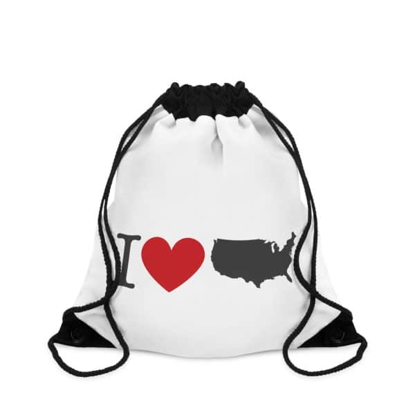I Love USA Drawstring Bag - Image 3