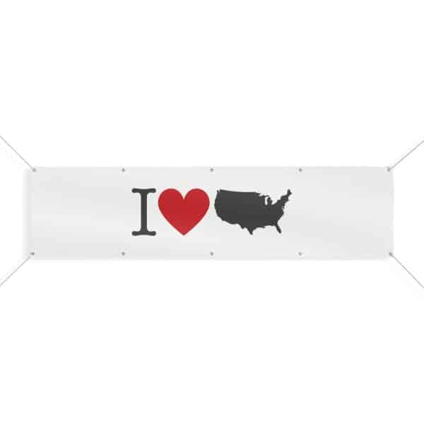 I Love USA Matte Banner - Image 16