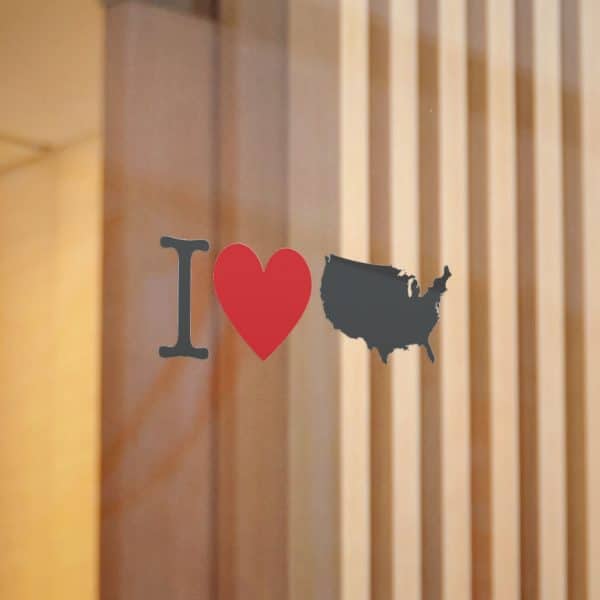I Love USA Die-Cut Stickers, (DTF) - Image 8
