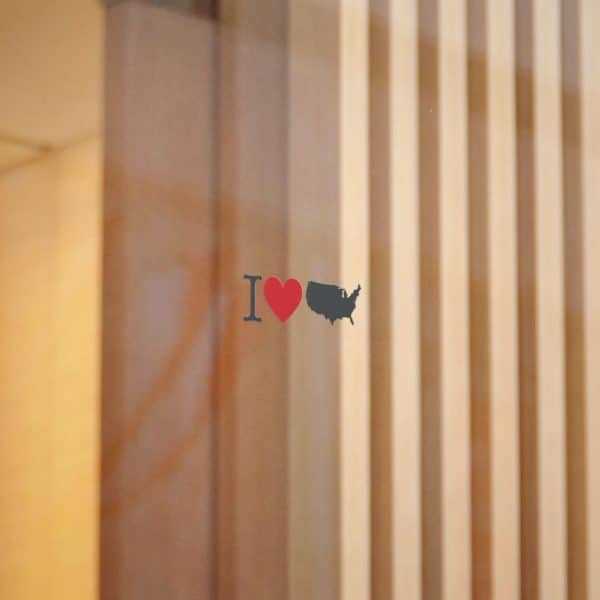 I Love USA Die-Cut Stickers, (DTF) - Image 2