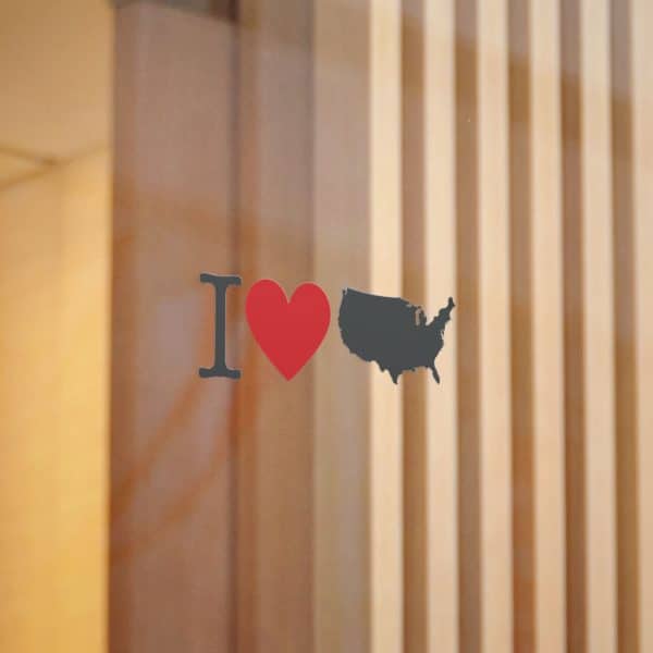 I Love USA Die-Cut Stickers, (DTF) - Image 6