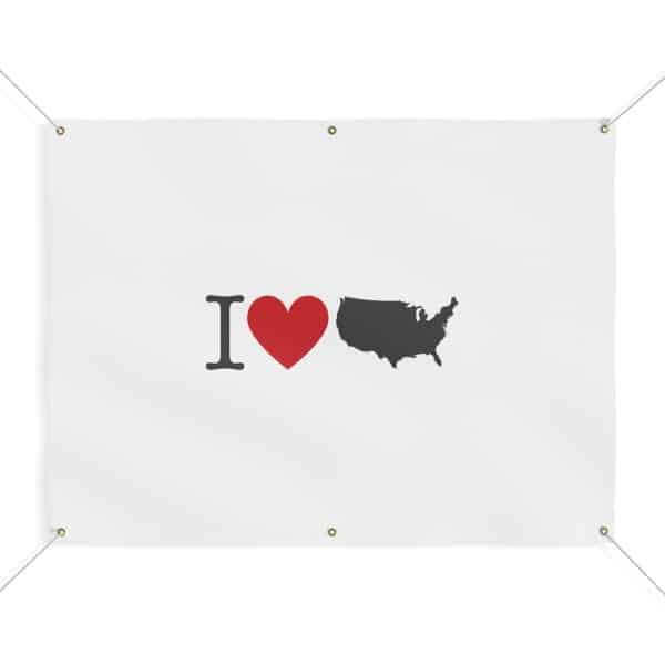 I Love USA Matte Banner - Image 4