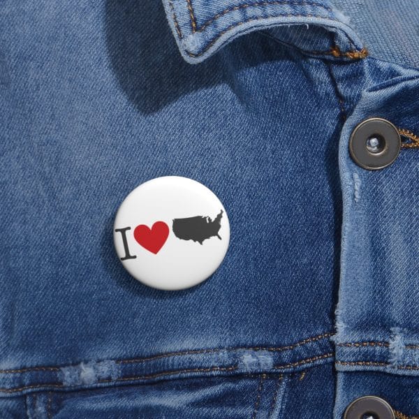 I Love USA Custom Pin Buttons - Image 2