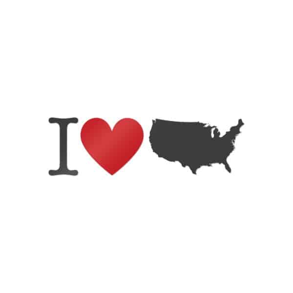 I Love USA Die-Cut Stickers, (DTF) - Image 9