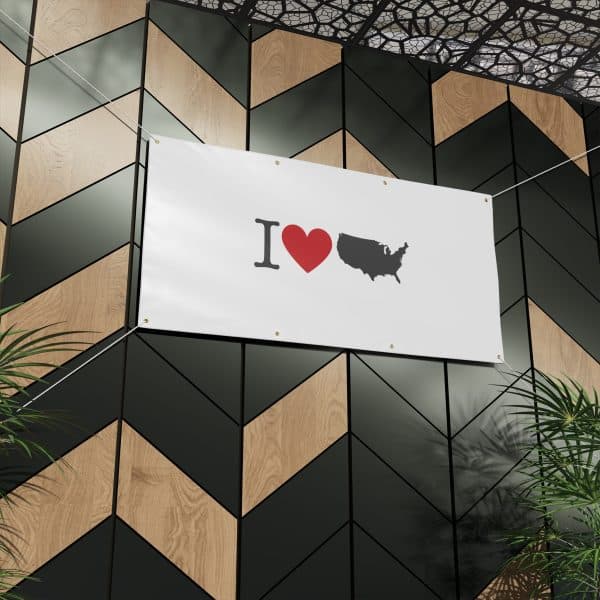 I Love USA Matte Banner - Image 12