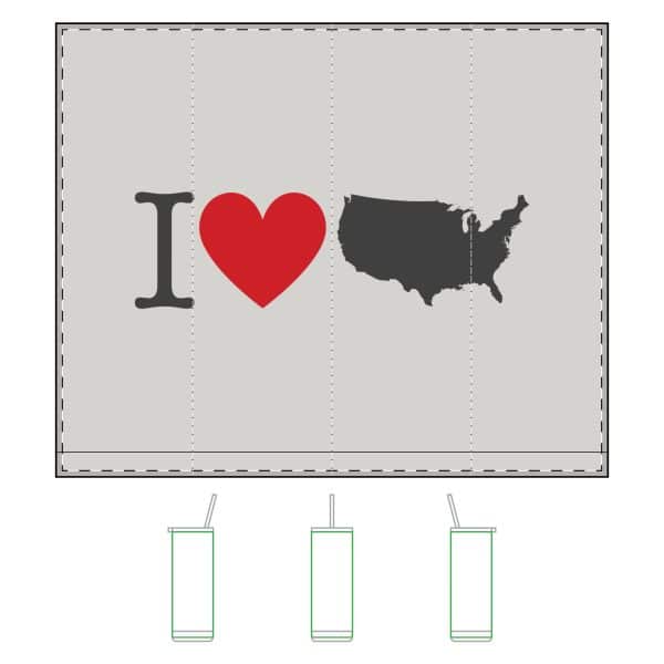 I Love USA Maker Sip Tumbler,  20oz - Image 2