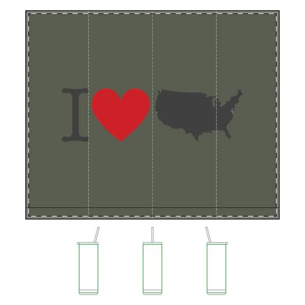 I Love USA Maker Sip Tumbler,  20oz - Image 3