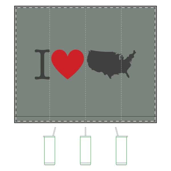 I Love USA Maker Sip Tumbler,  20oz - Image 4