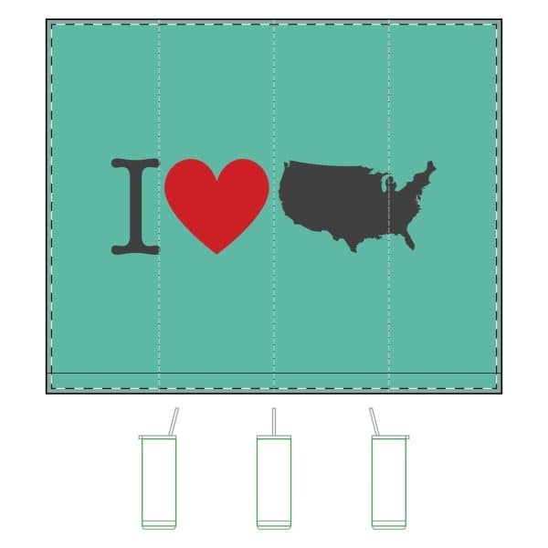 I Love USA Maker Sip Tumbler,  20oz - Image 5