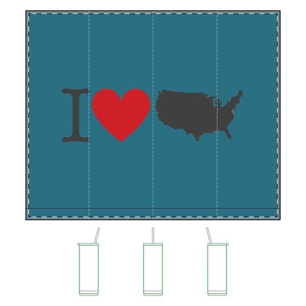 I Love USA Maker Sip Tumbler,  20oz - Image 6