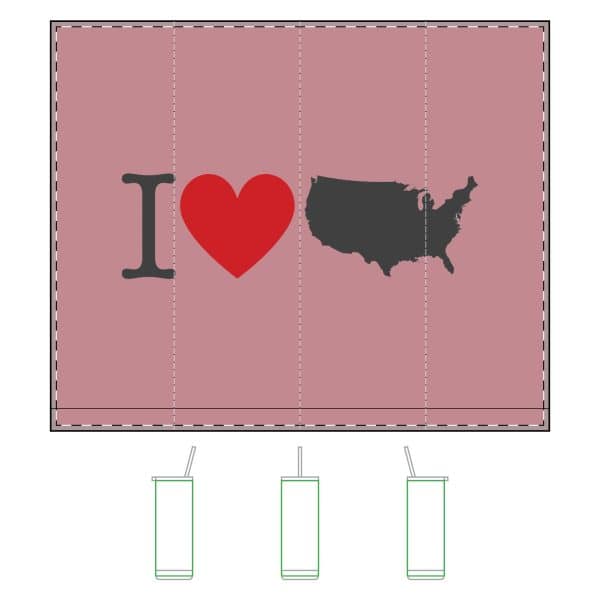 I Love USA Maker Sip Tumbler,  20oz - Image 7