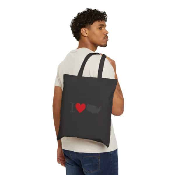 I Love USA Cotton Canvas Tote Bag - Image 8