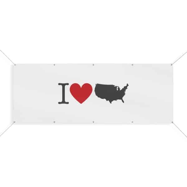 I Love USA Matte Banner - Image 19