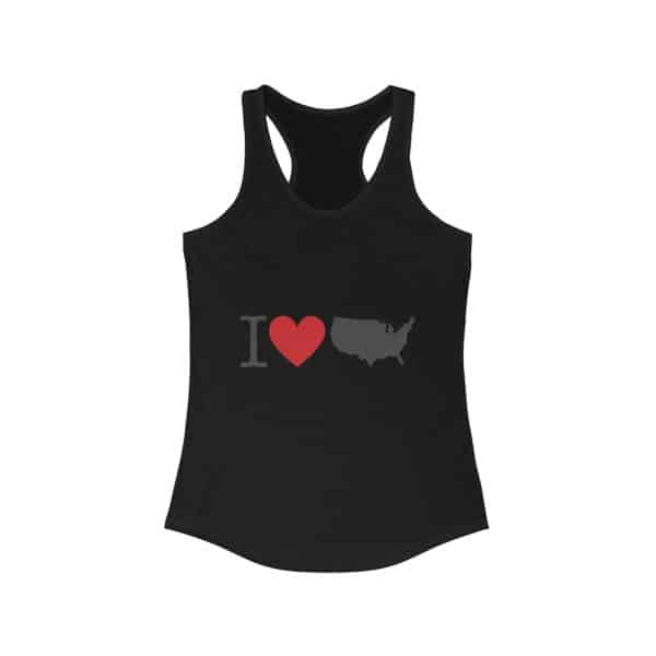 I Love USA Women's Ideal Racerback Tank - Image 3