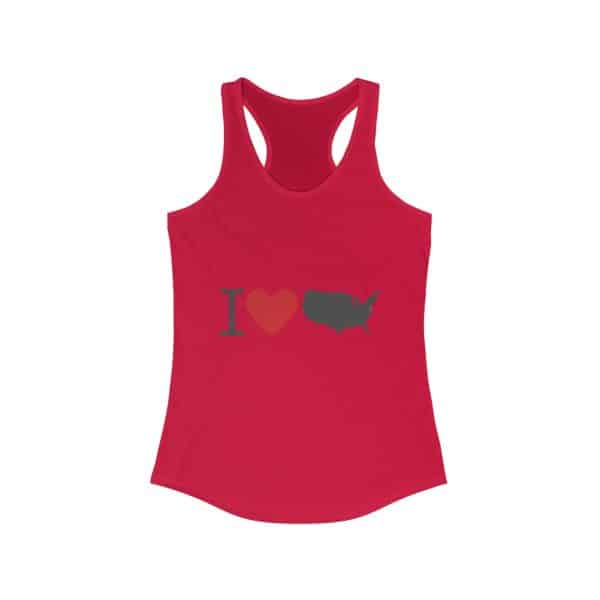 I Love USA Women's Ideal Racerback Tank - Image 29