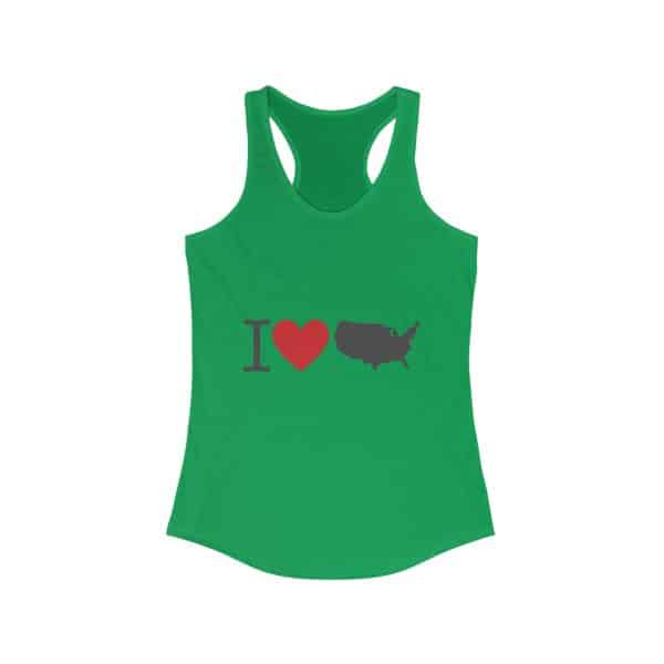 I Love USA Women's Ideal Racerback Tank - Image 13