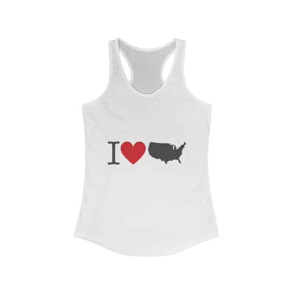 I Love USA Women's Ideal Racerback Tank