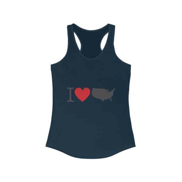I Love USA Women's Ideal Racerback Tank - Image 21