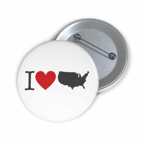 I Love USA Custom Pin Buttons - Image 3