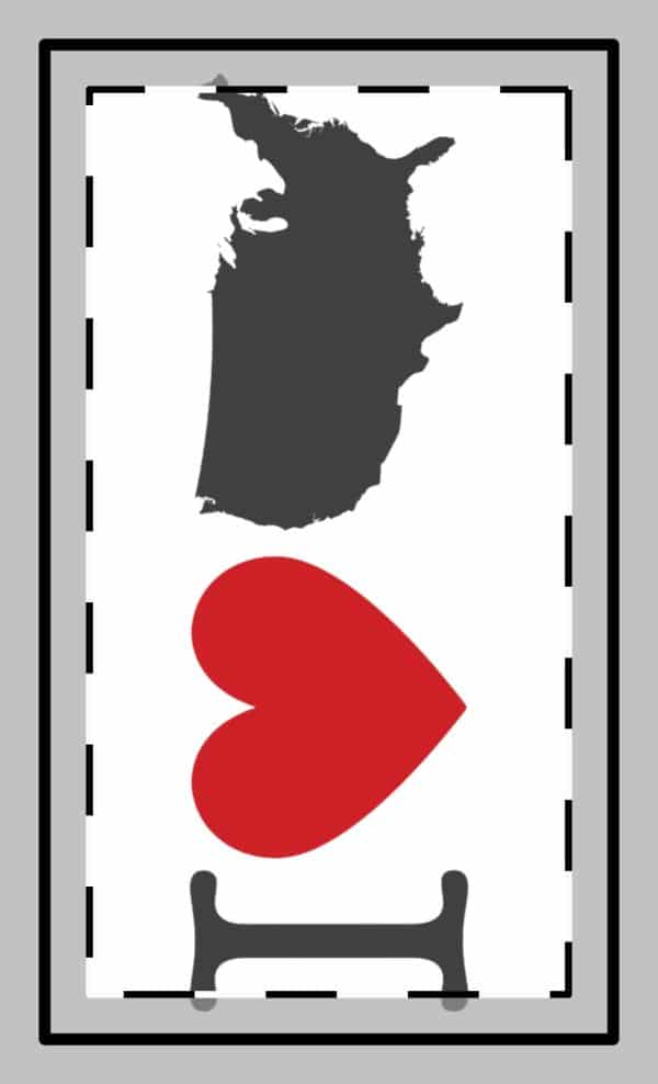 I Love USA Custom Shape Magnets