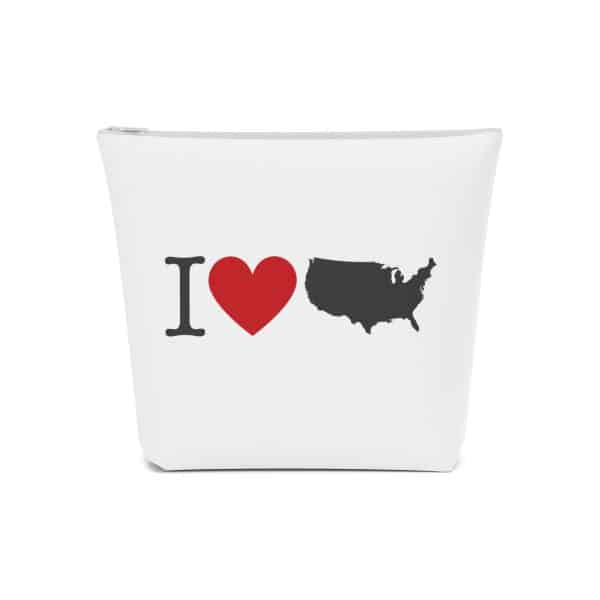 I Love USA Cotton Cosmetic Bag - Image 6