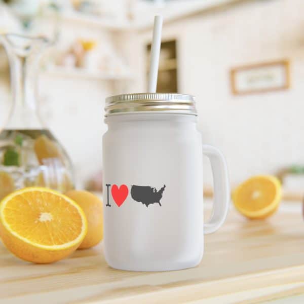 I Love USA Mason Jar - Image 4