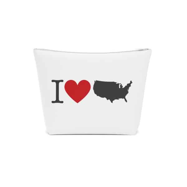 I Love USA Cotton Cosmetic Bag