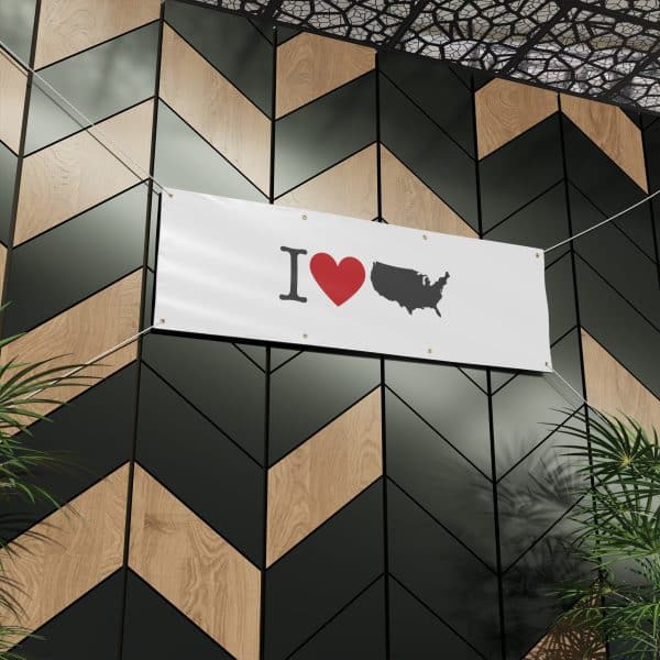 I Love USA Matte Banner - Image 9