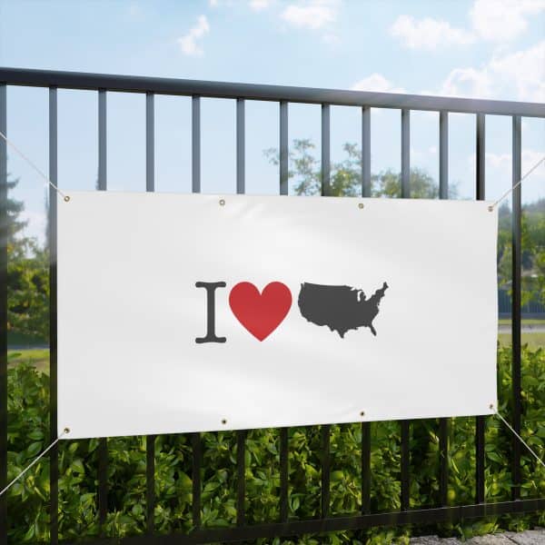 I Love USA Matte Banner - Image 11